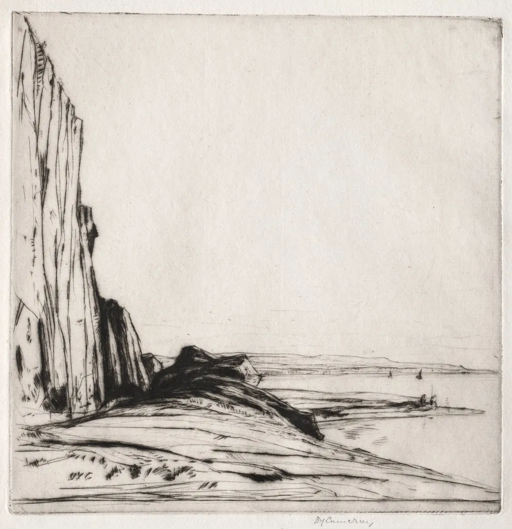 Appin Rocks, by David Young Cameron, 1913