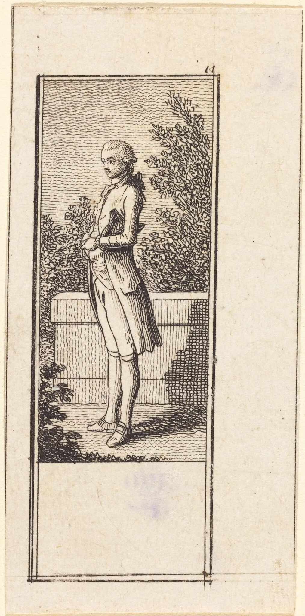 Young Man with Hat under Arm, detail