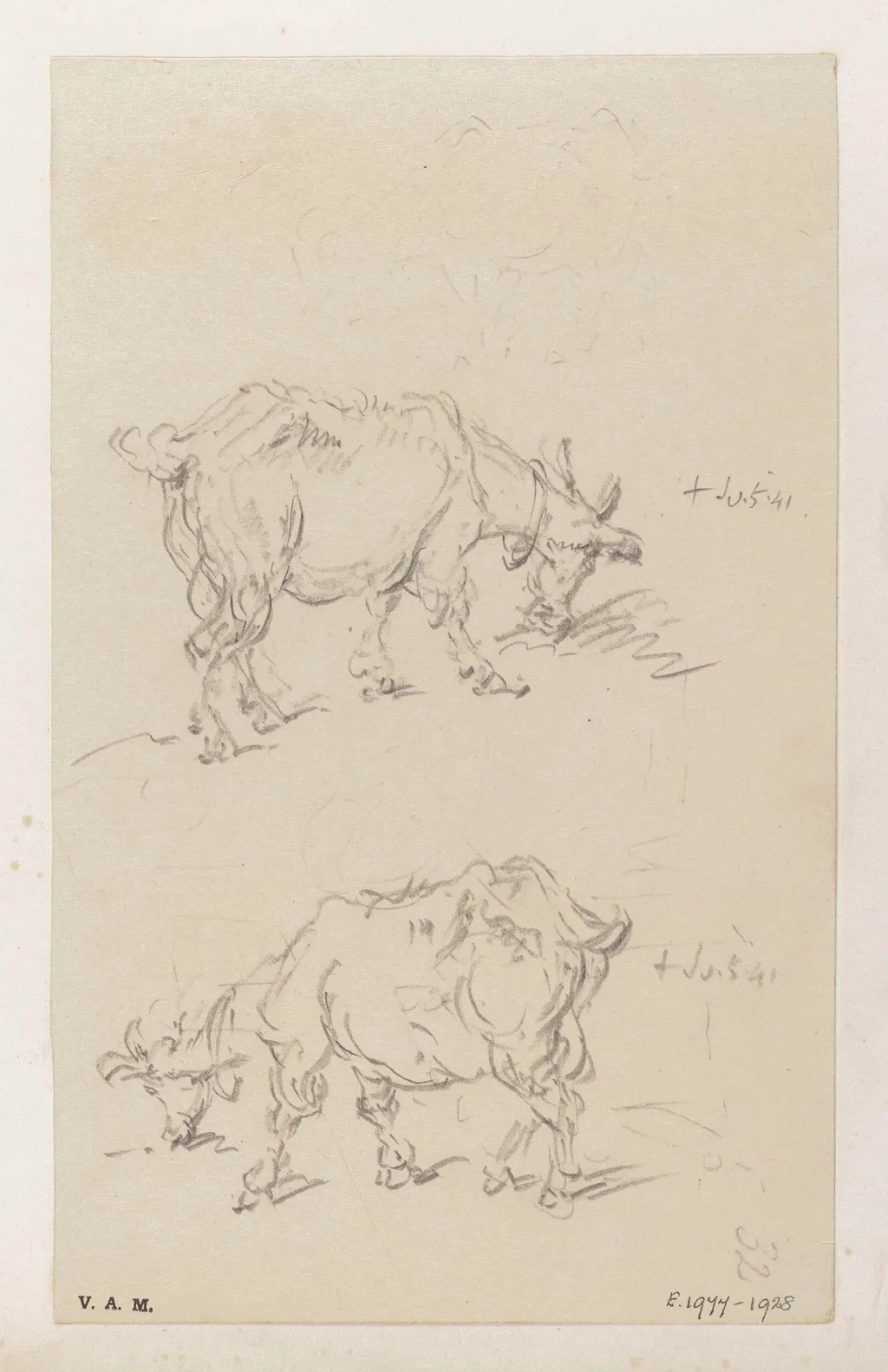 Two drawings of a goat, by George Chinnery, 6
