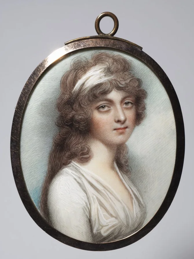 Portrait of Anna Walmesley, detail