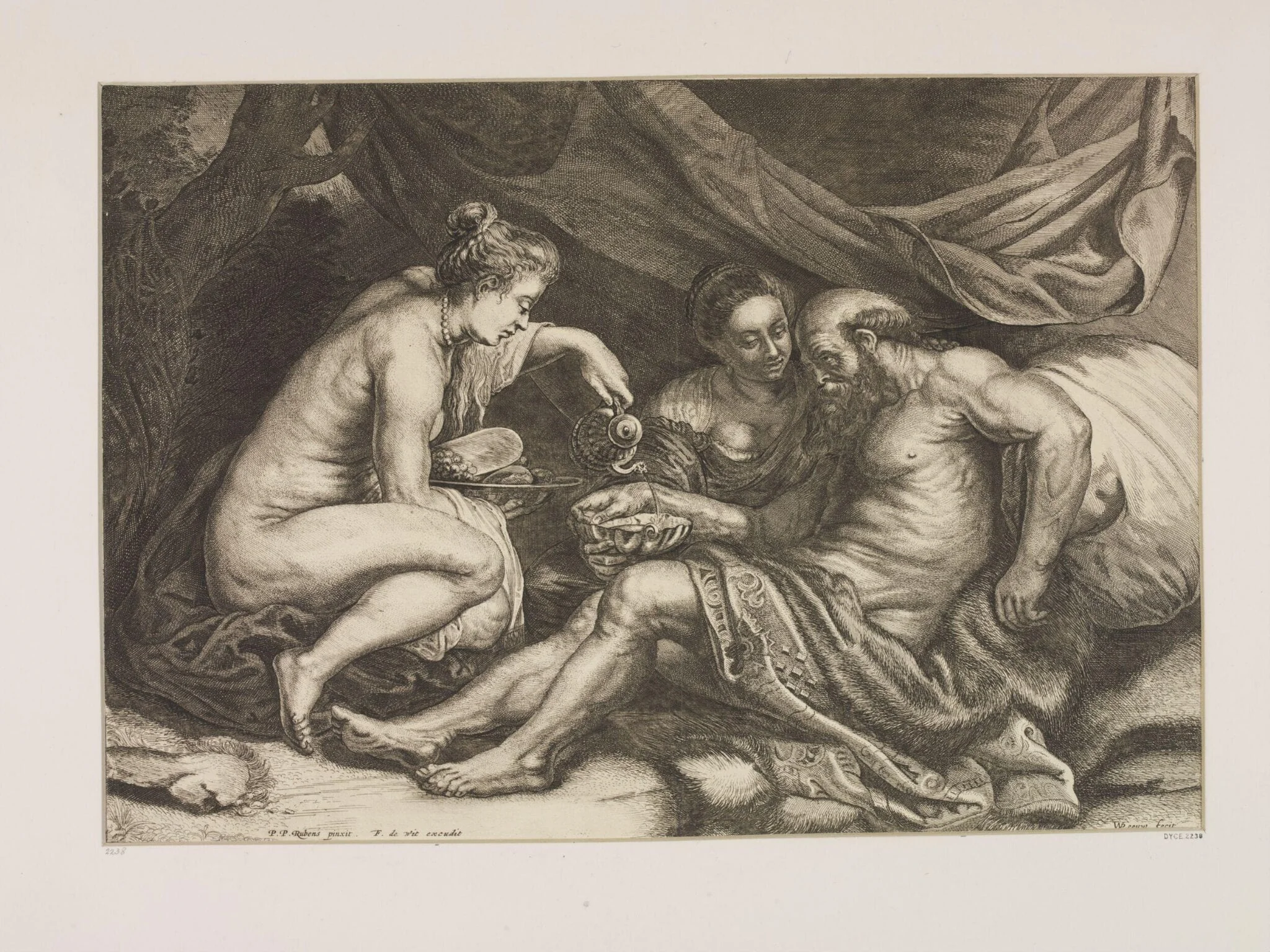 Lot intoxicated by his daughters, detail