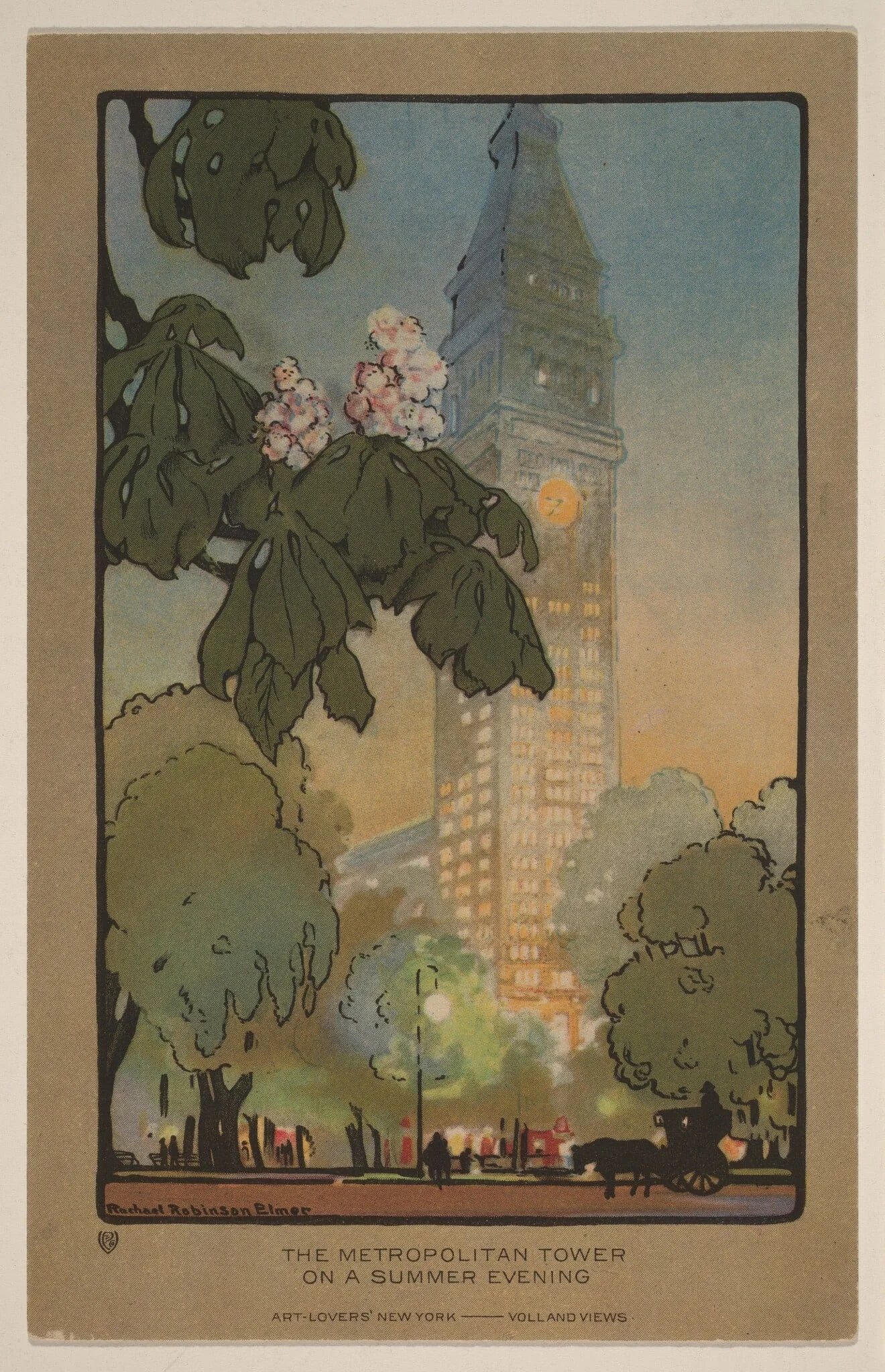 The Metropolitan Tower on A Summer Evening, detail