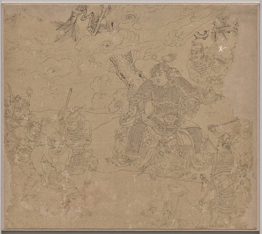 Album of Daoist and Buddhist Themes: Search the Mountain: Leaf 41, detail