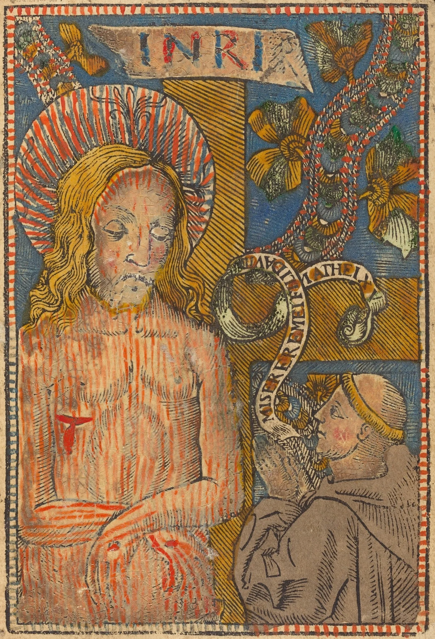 The Man of Sorrows with a Franciscan, detail