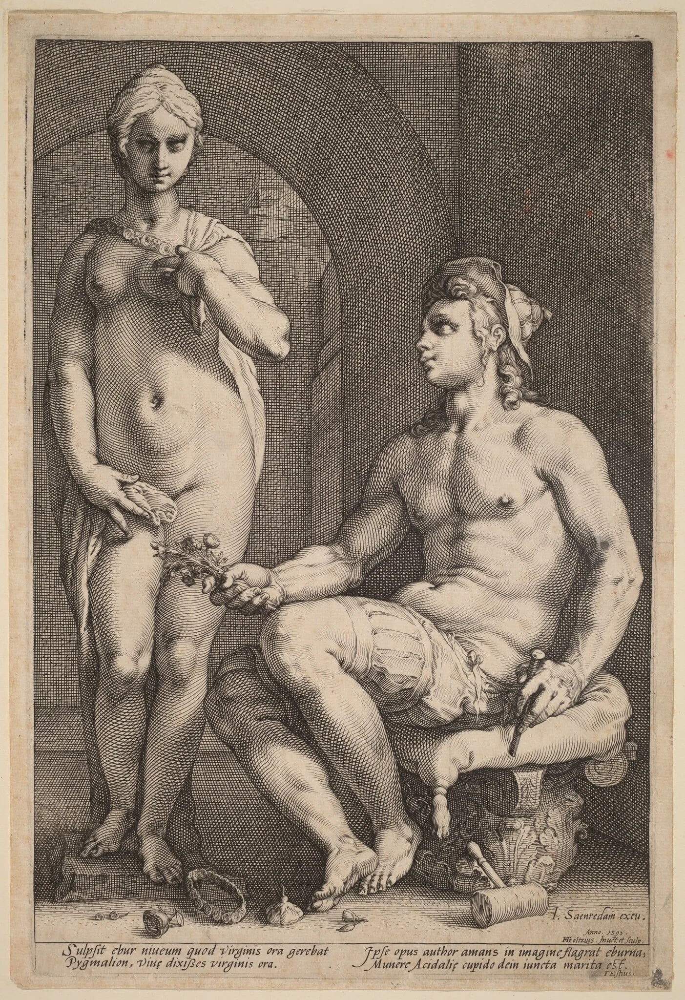 Pygmalion and Galatea, detail