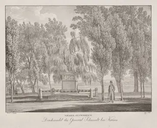 Nieder-oesterreich, Dankmahl des General Schmidt bei Krems, by Jakob Alt, 1839