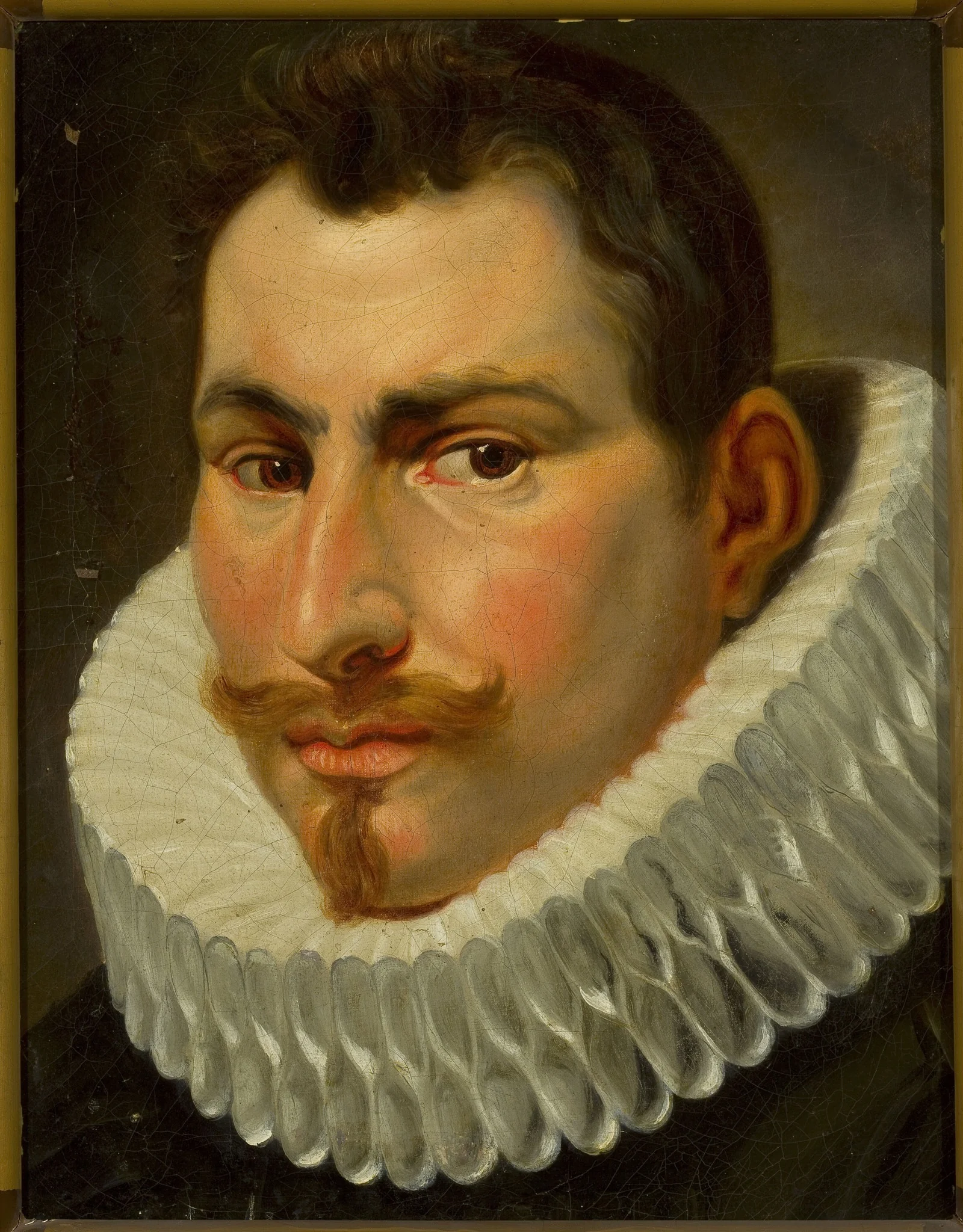 Head of a man in a frill, detail