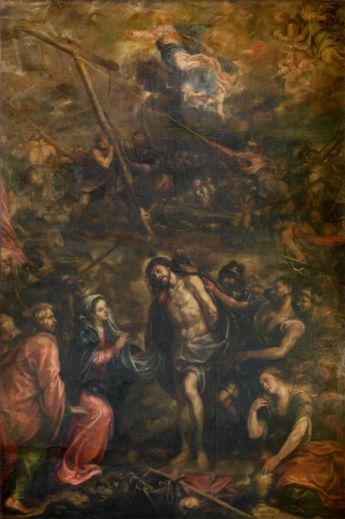 El expolio de Cristo, by Francisco Rizi, oil, 1651