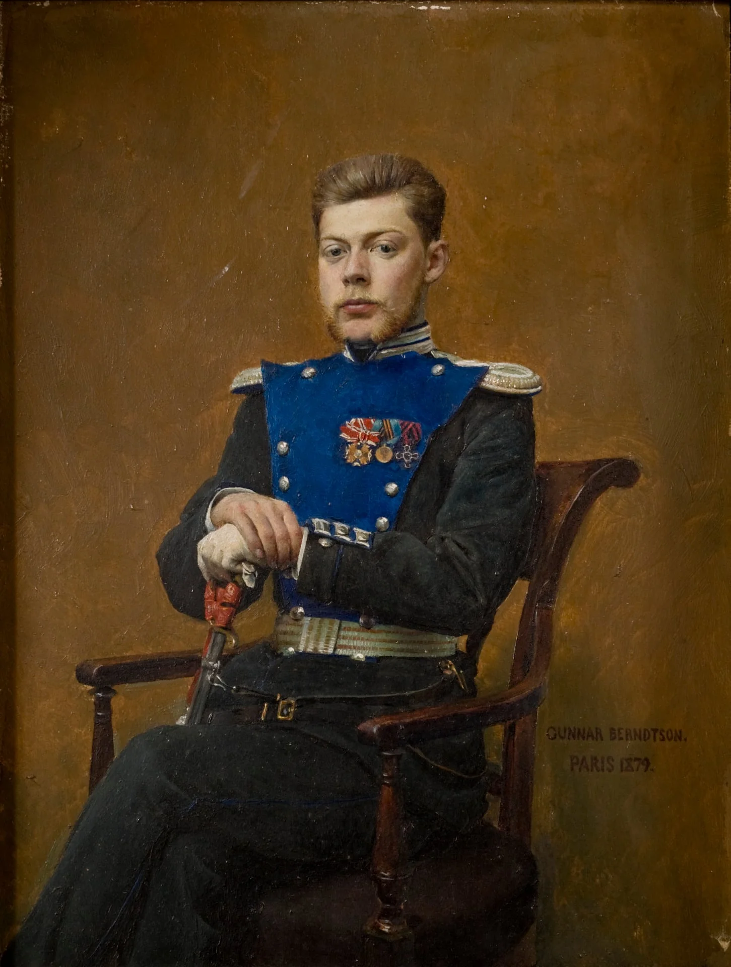 Suomen henkivartioväen luutnantti Thorsten Leonhard Lode, detail