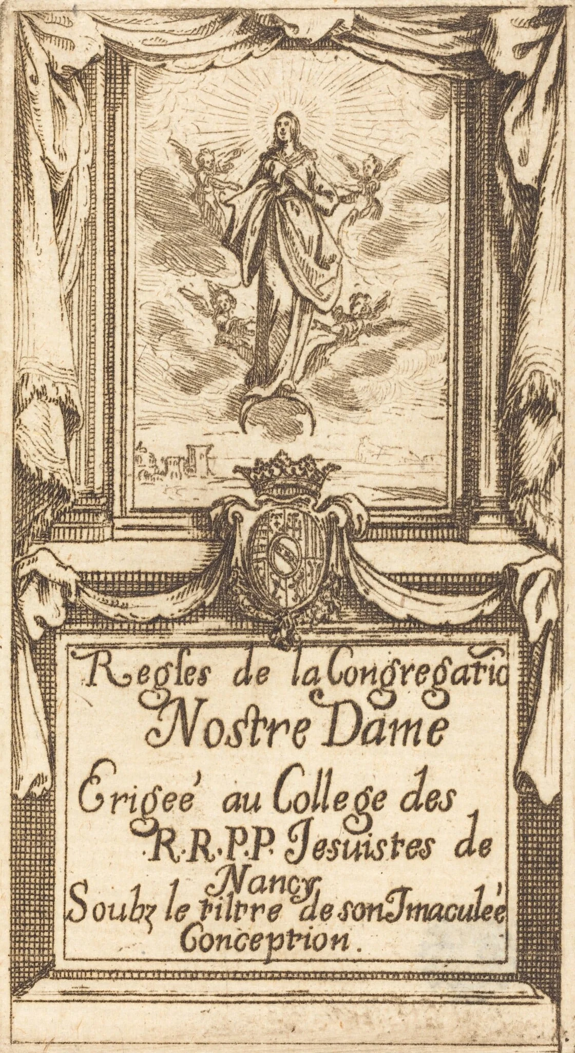 Frontispiece for The Rules of the Order of Our Lady, detail