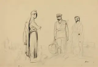 Toward Peace, by Jean-Louis Forain, ink, 1916