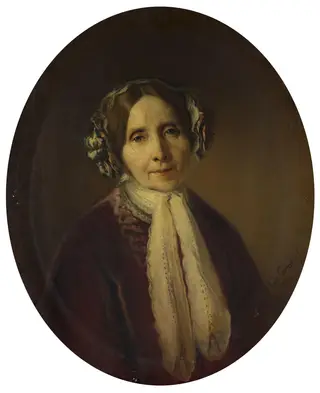 Portrait of an Elderly Woman, by Vital Jean De Gronckel, oil, 1850