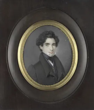 Frederik Adrian (1804-74), graaf van Limburg Stirum of Thomas Henry (1804-42), graaf van Limburg Stirum, by Johannes Hari, ivory, 1832