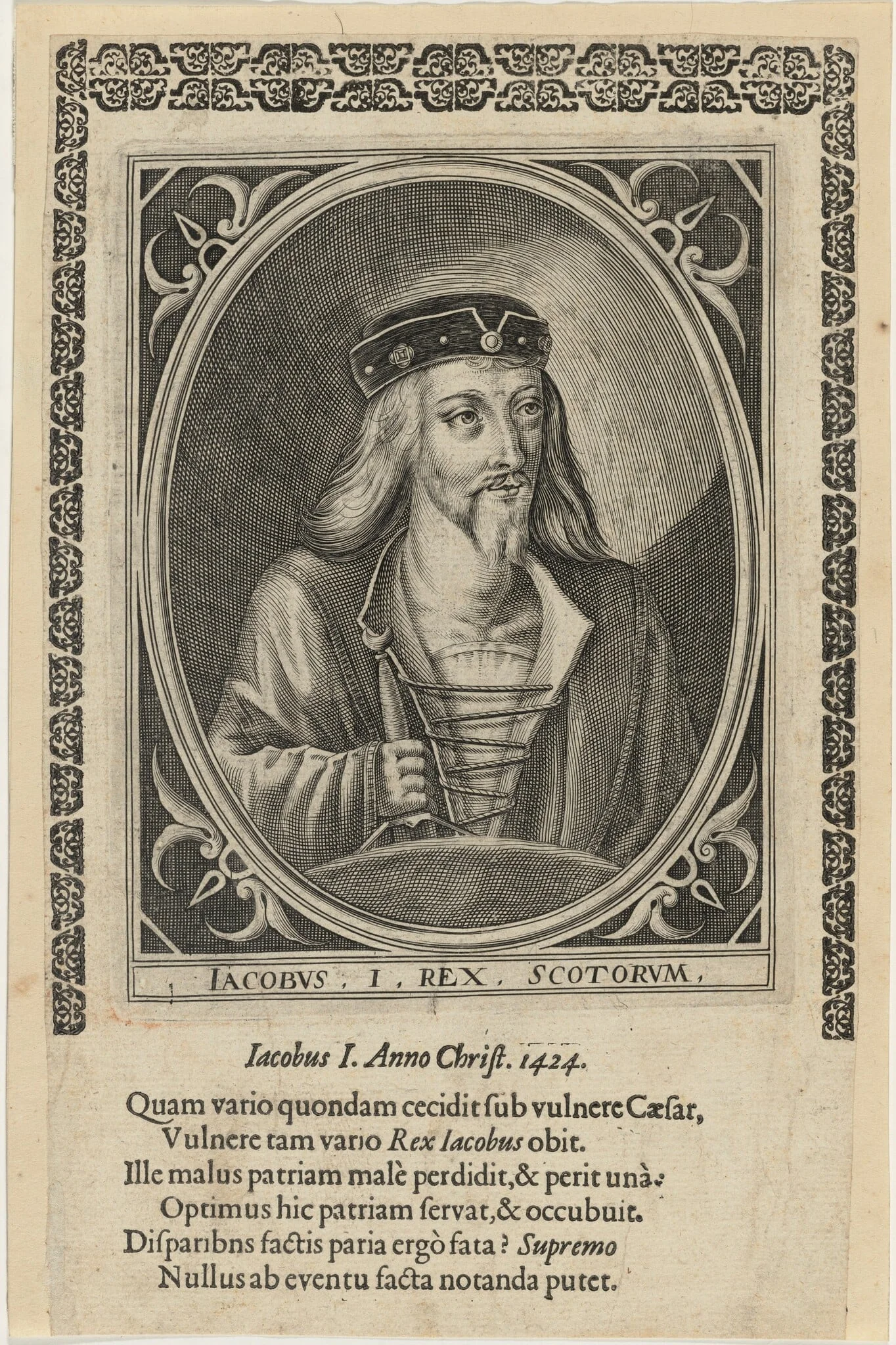 James I, King of Scotland, detail