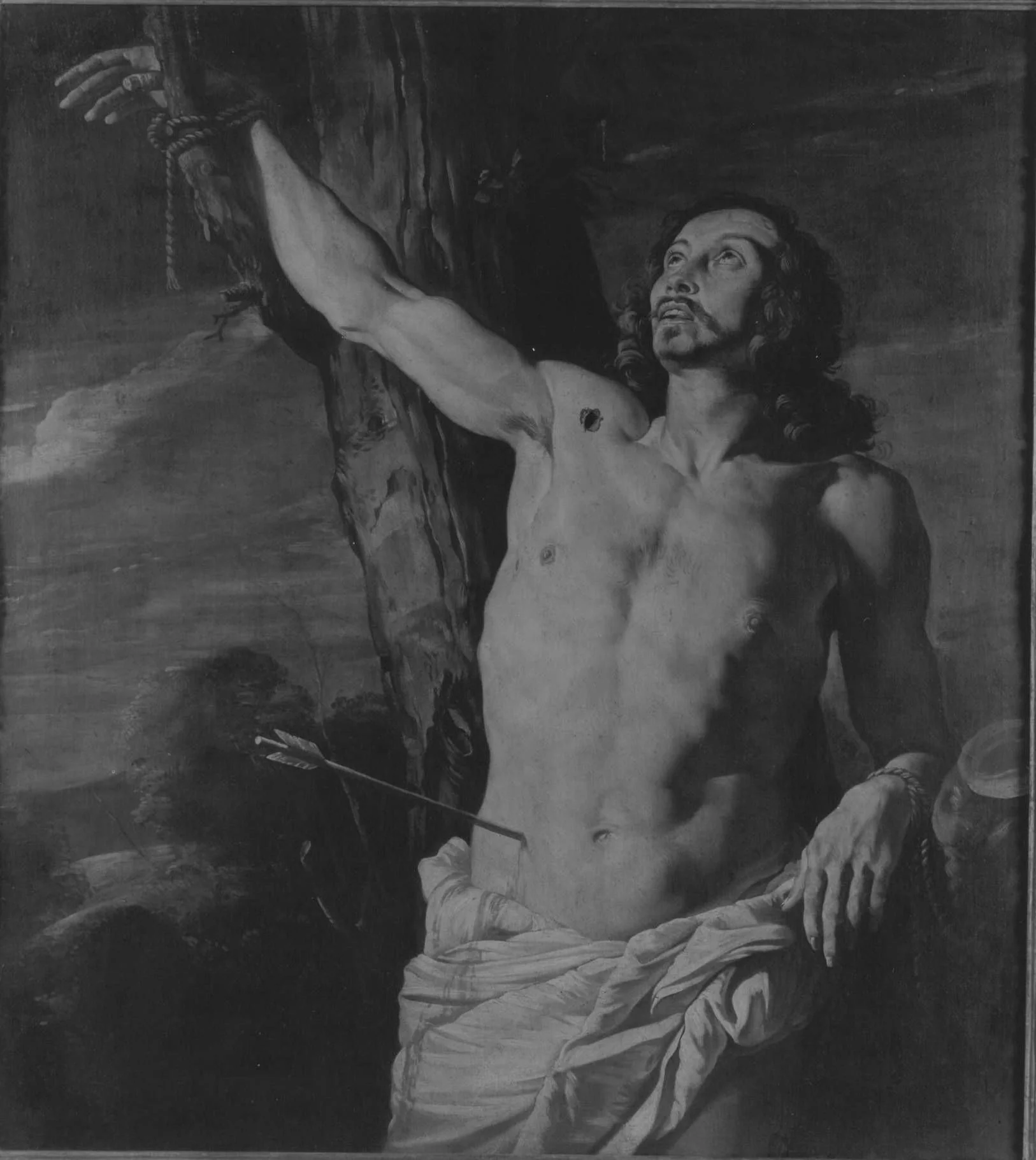 The martyrdom of Saint Sebastian, detail