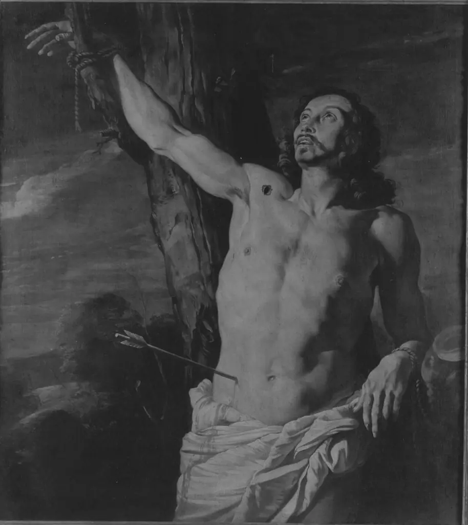 The martyrdom of Saint Sebastian, by Matthias Stom, oil, 1629