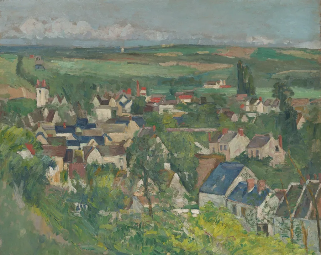Auvers, Panoramic View, by Paul Cezanne, oil, 1874