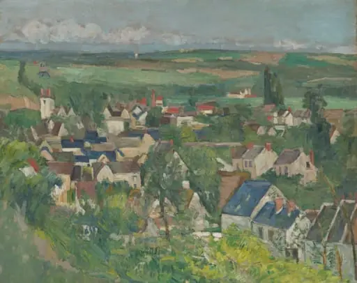 Auvers, Panoramic View, by Paul Cezanne, oil, 1874