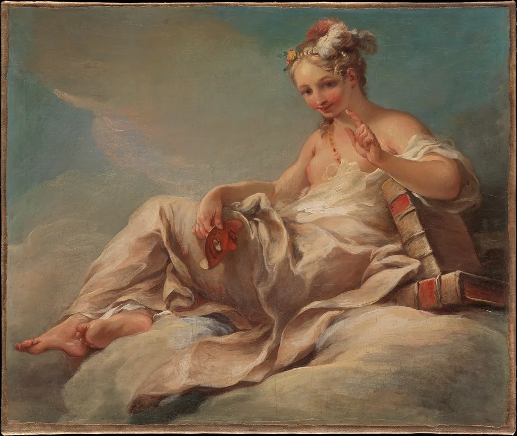 Comedy, by Pierre Charles Trémolières, oil, 1736