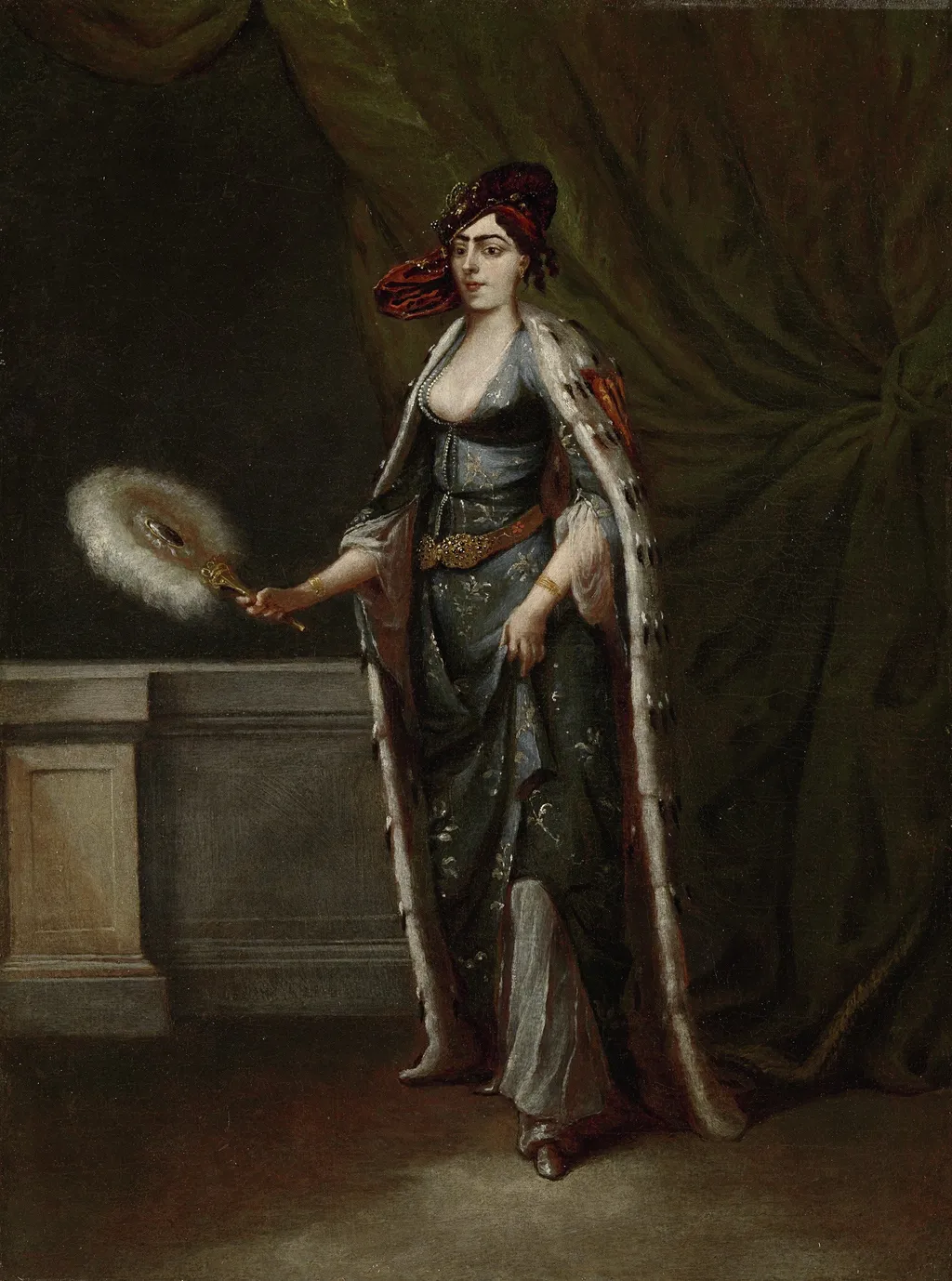 A Turkish Woman, by Jean Baptiste Vanmour, oil, 1728