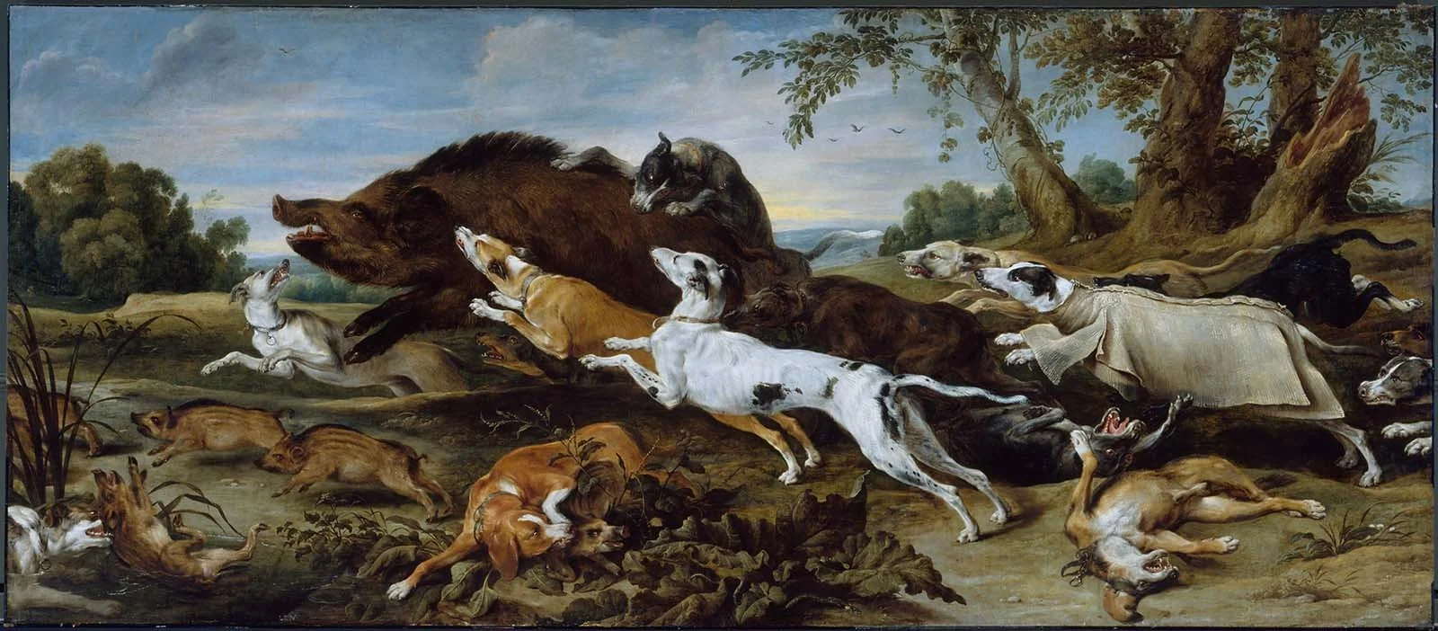 Boar Hunt, detail
