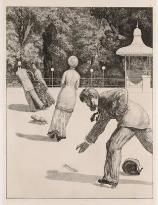 A Glove:  The Action, by Max Klinger, 1880