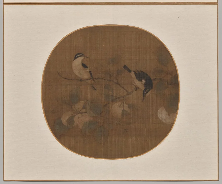Birds on a Peach Branch, detail