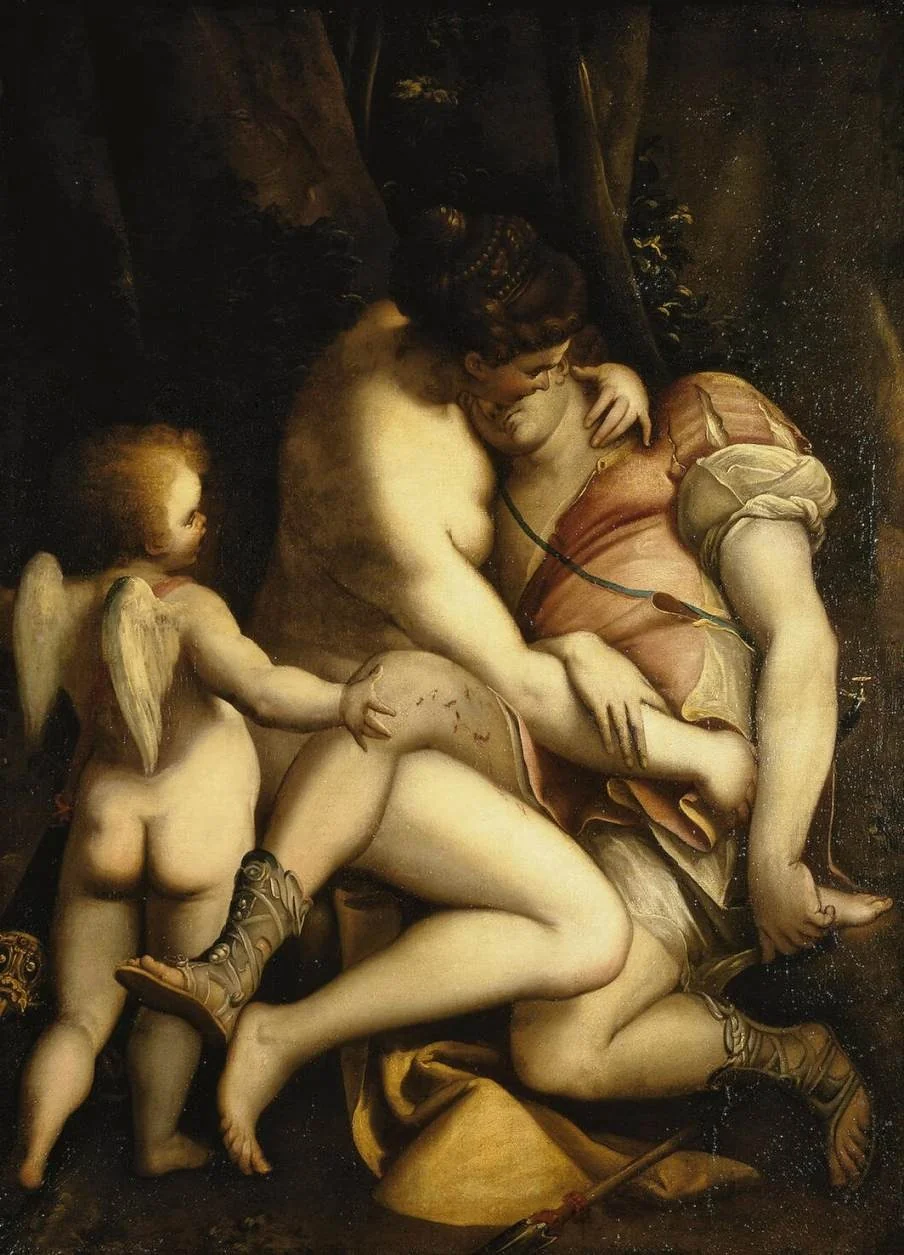 Venus and Adonis, detail