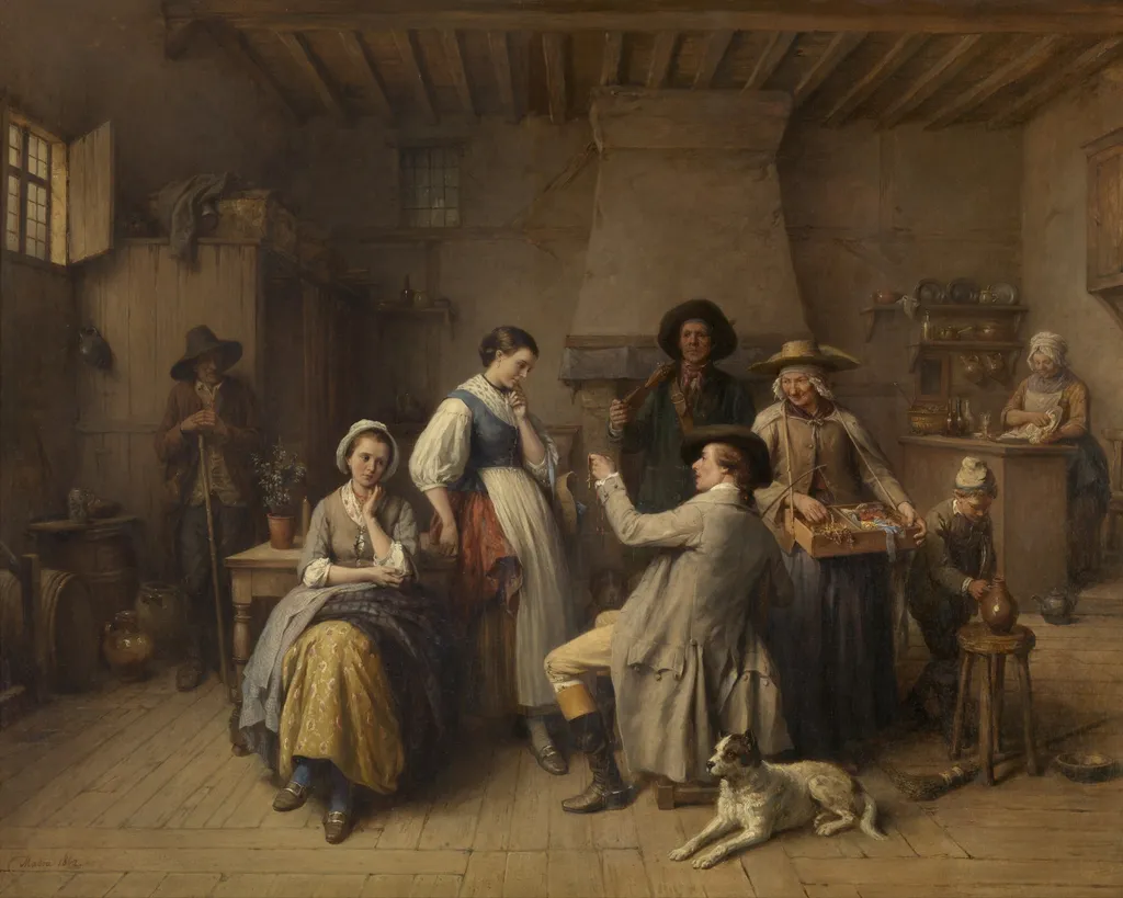 Courtesy, by Jean Baptiste Madou, oil, 1862