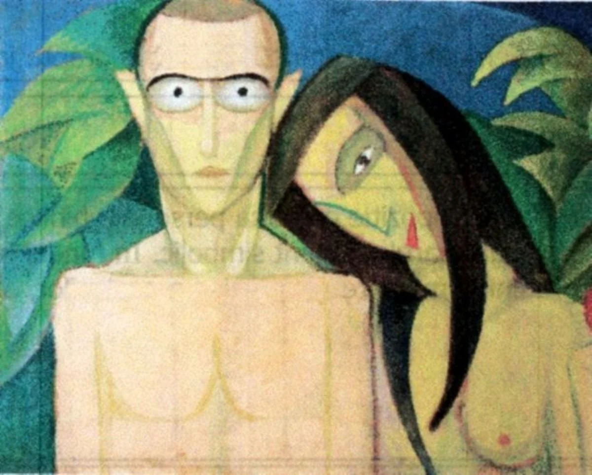 Adam și Eva, detail