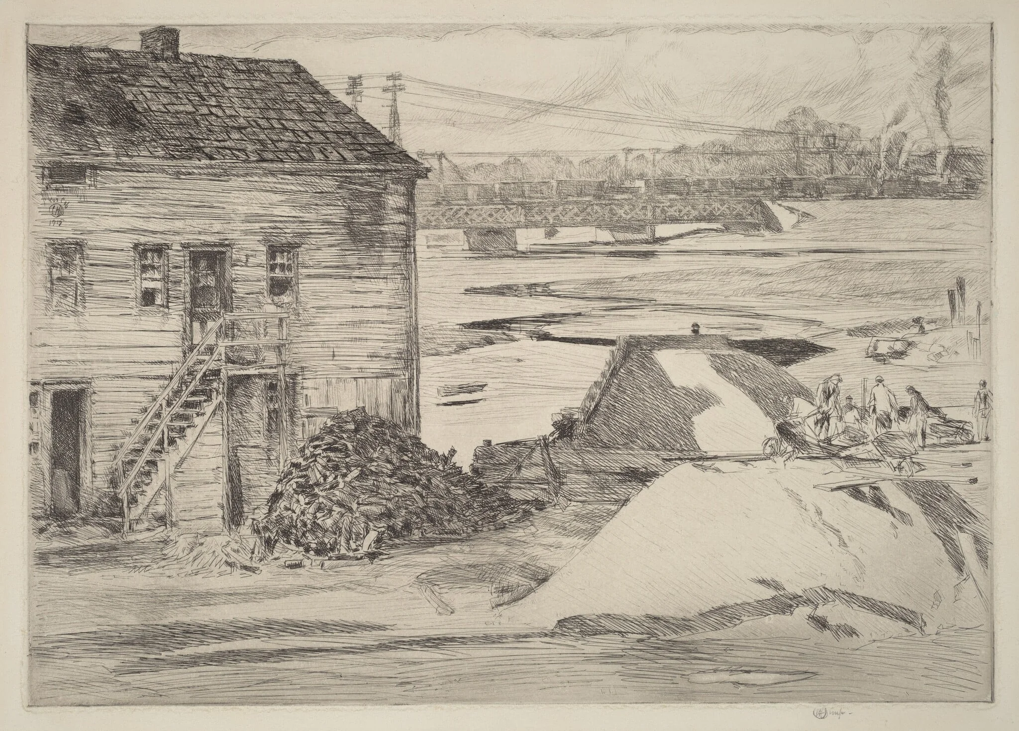 Low Tide, Cos Cob Bridge, detail