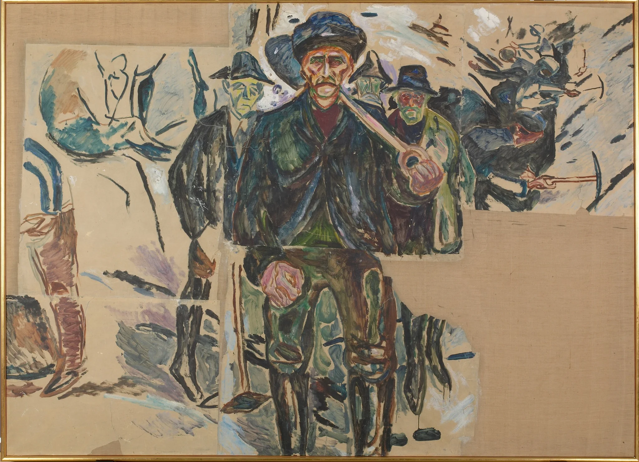 Workers in Snow: Five Fragments, detail