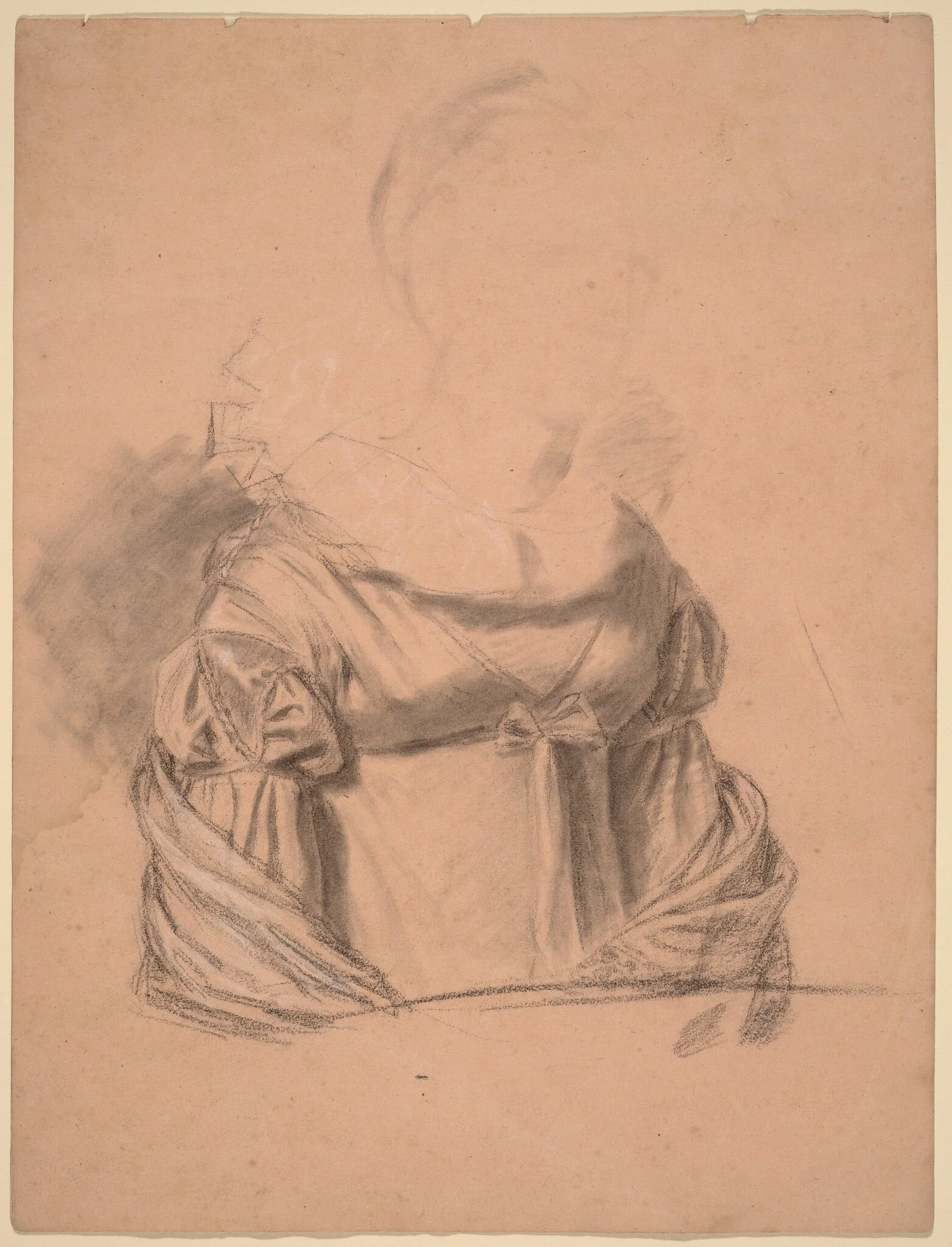 Study of a Woman's Dress, detail