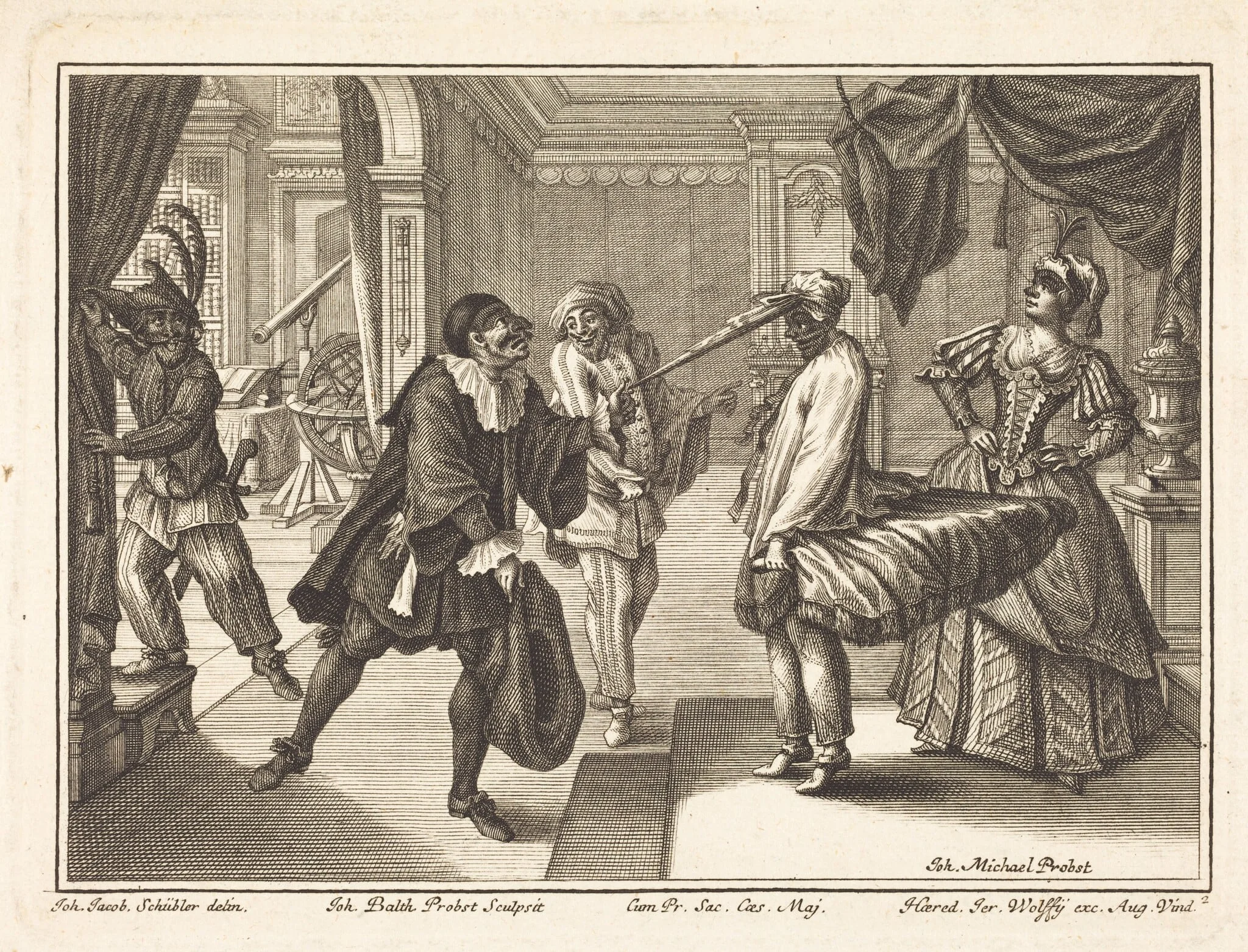 Harlequin at Dr. Polovard's House, detail