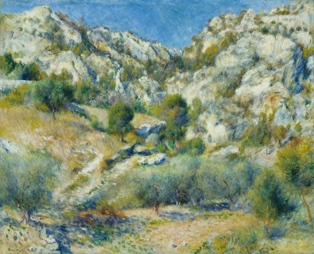 Rocky Crags at L'Estaque, by Auguste Renoir, oil, 1892