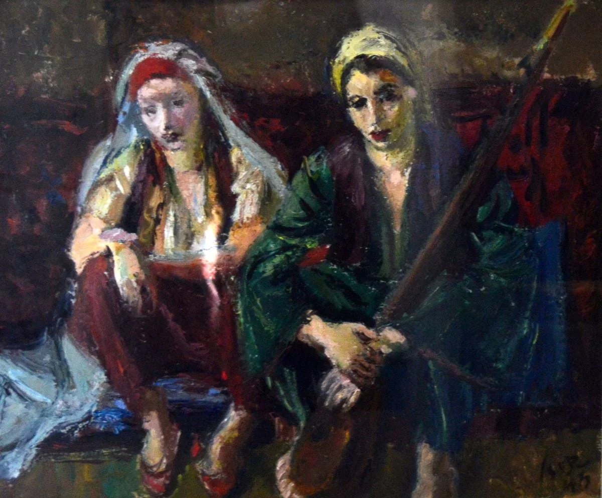 Două odalisce (Două femei șezând), detail