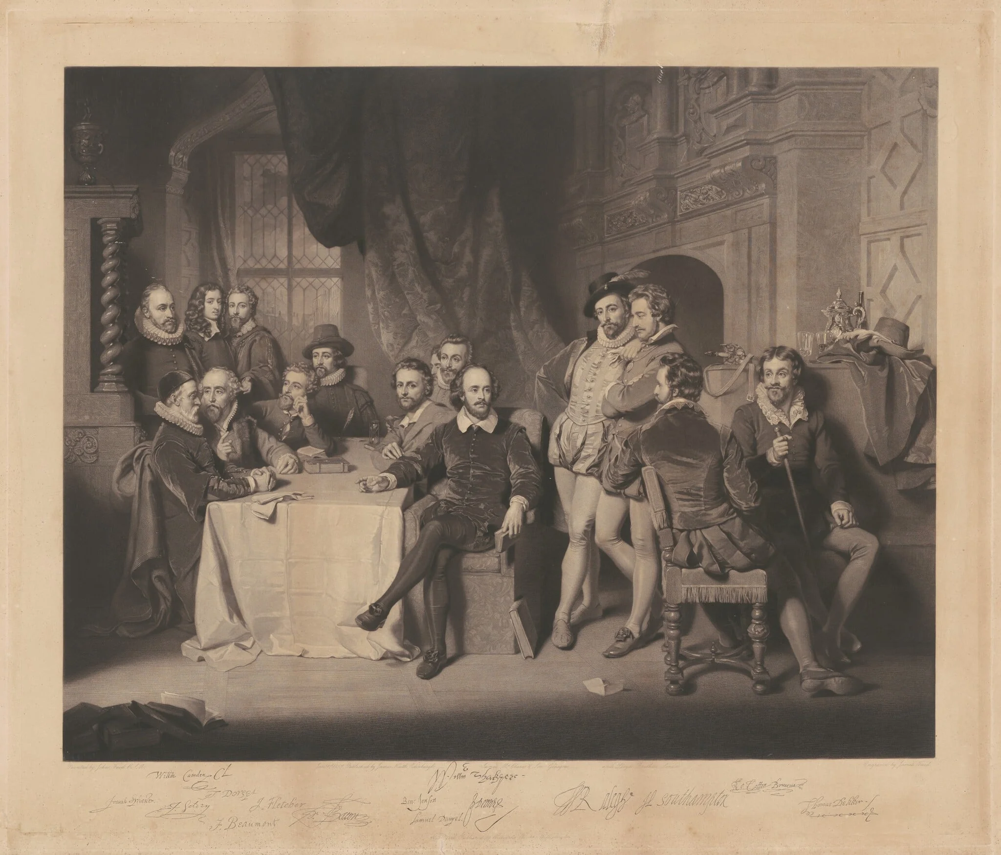 Shakespeare and His Contemporaries, detail