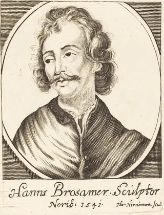 Hans Brosamer, by Thomas Hirschmann, ink, 1670