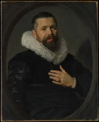 Portrait of a Bearded Man with a Ruff, by Frans Hals, oil, 1625