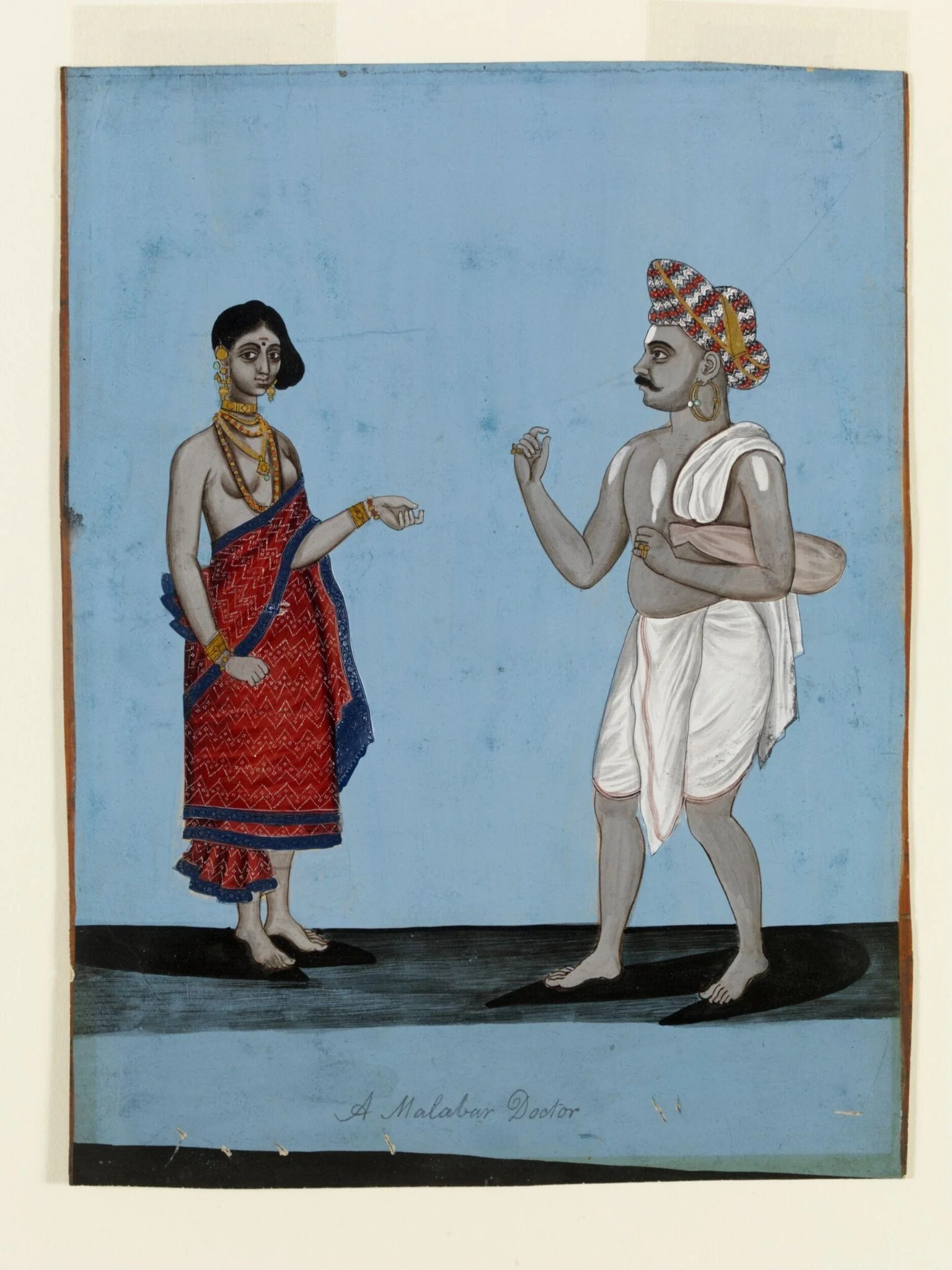 A Malabar doctor and his wife, detail