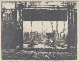The Iron Gate, Charleroi, by Joseph Pennell, ink, 1911
