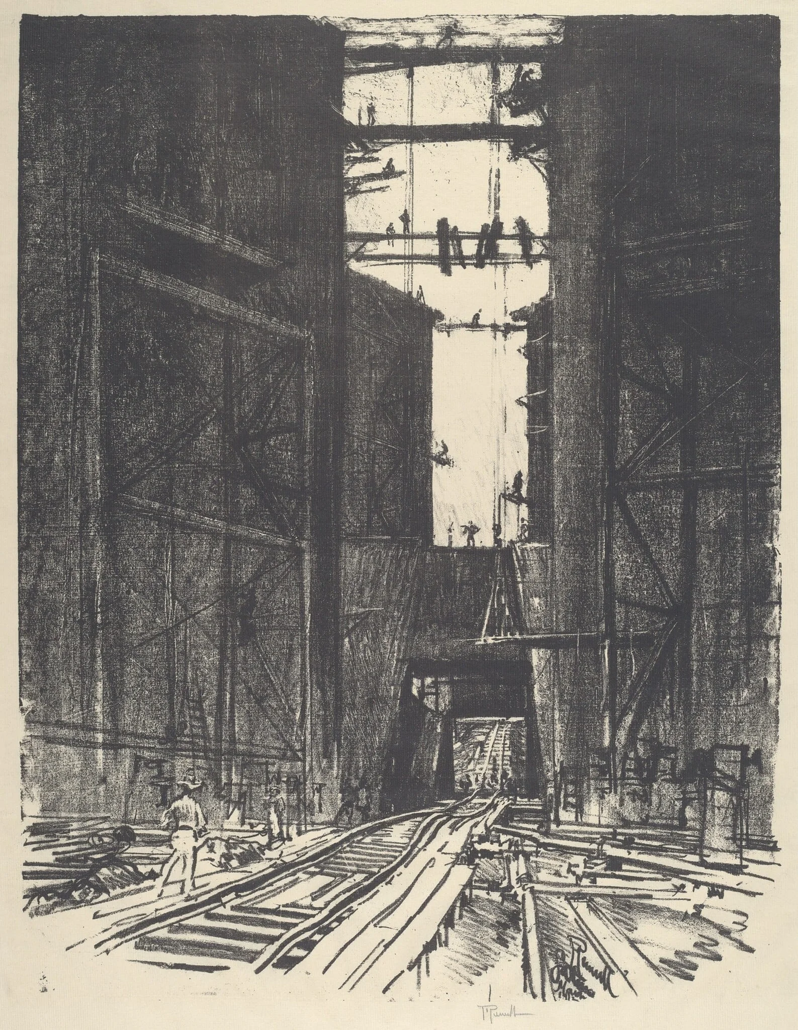 At the Bottom of Gatun Lock, detail