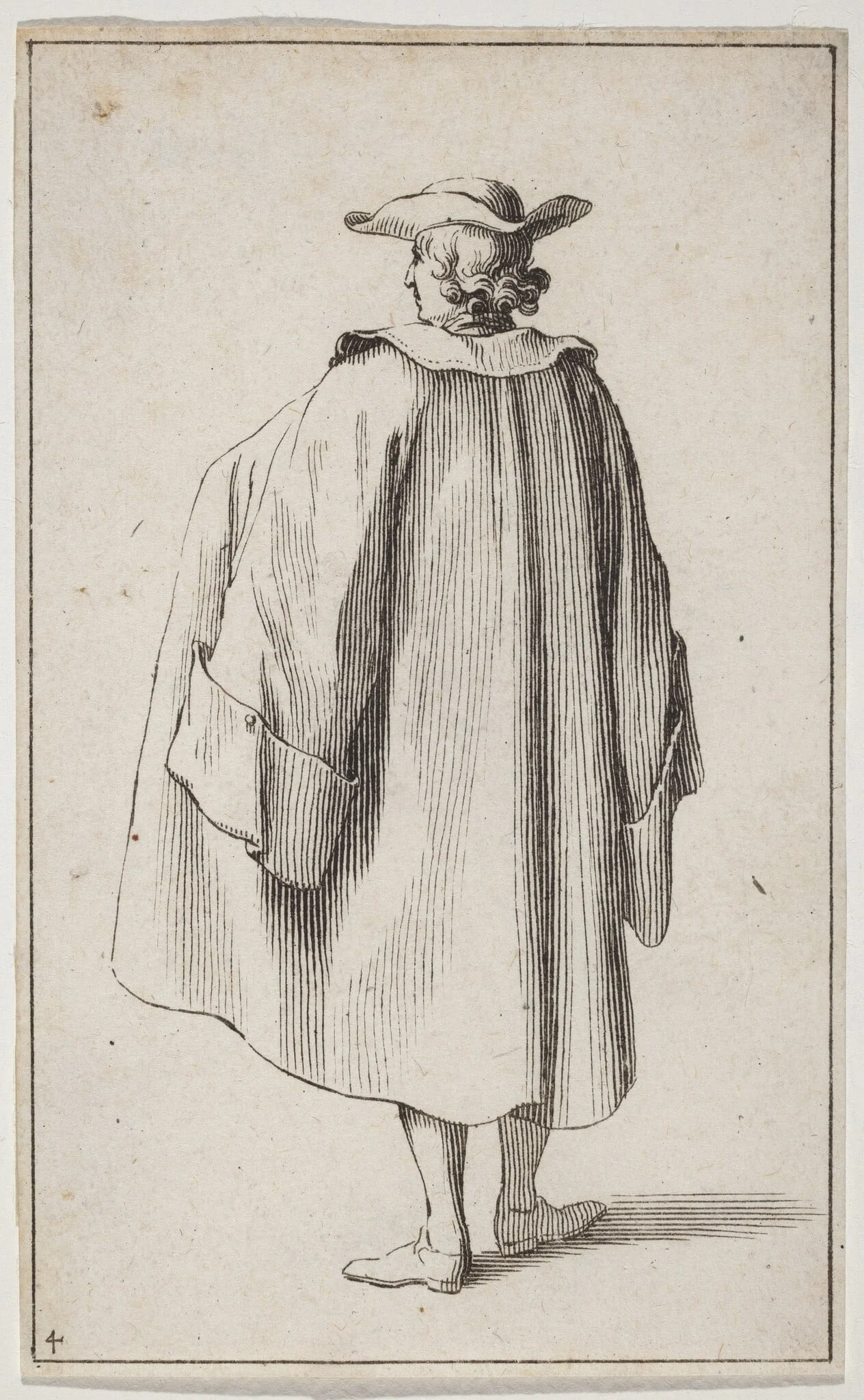 Standing Man Viewed from Behind, detail