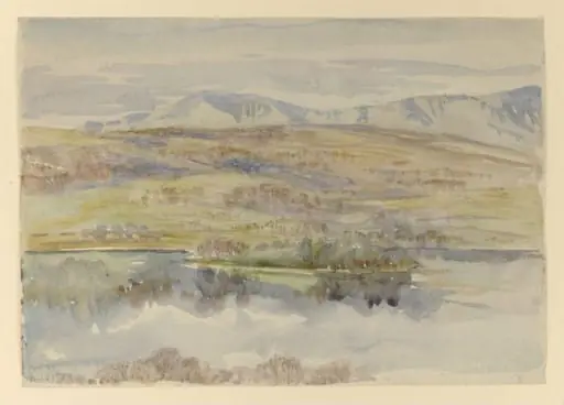 View across Esthwaite Water, by Beatrix Potter, watercolor, 21