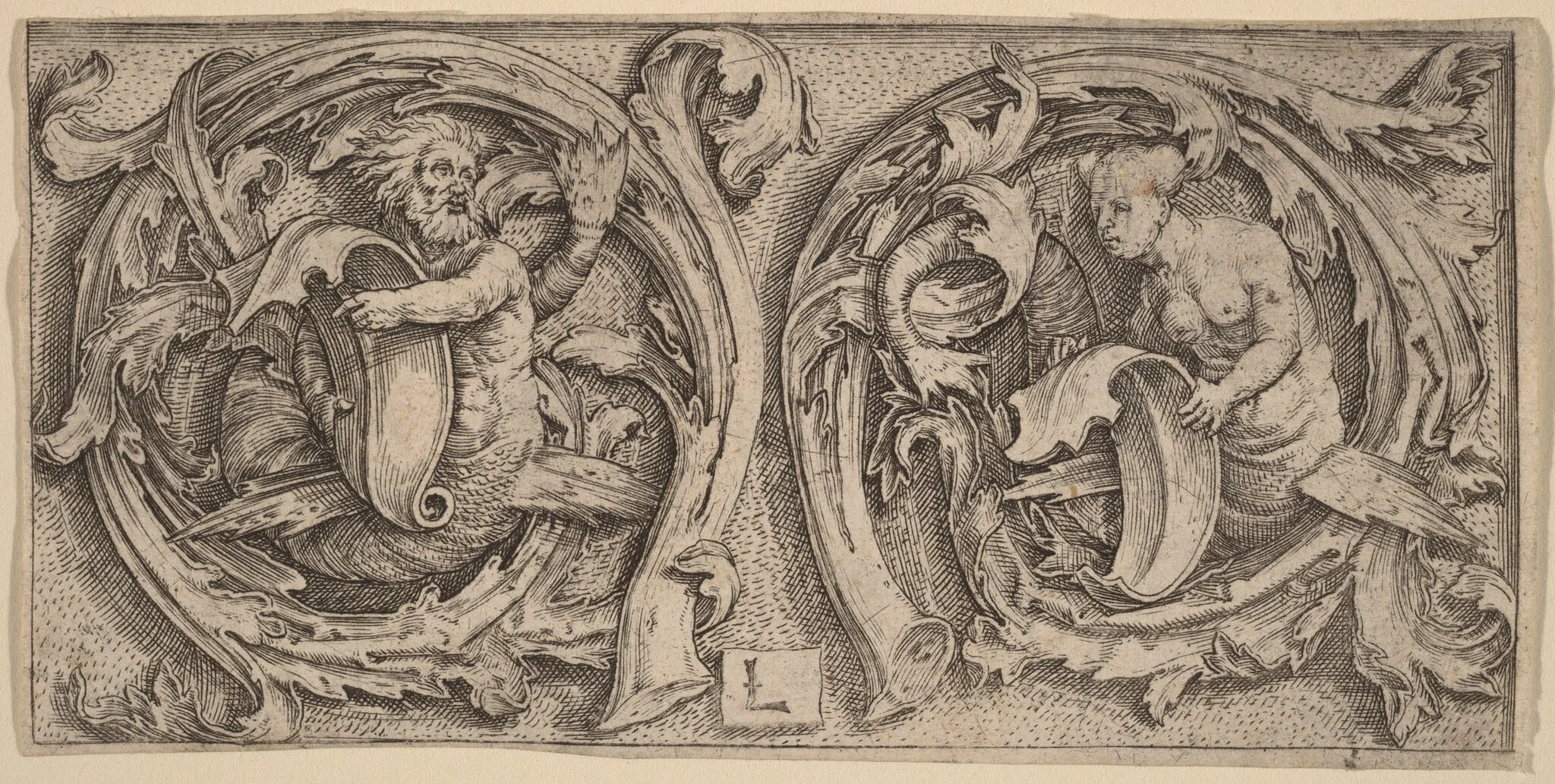 Triton and Siren in Tendrils, detail
