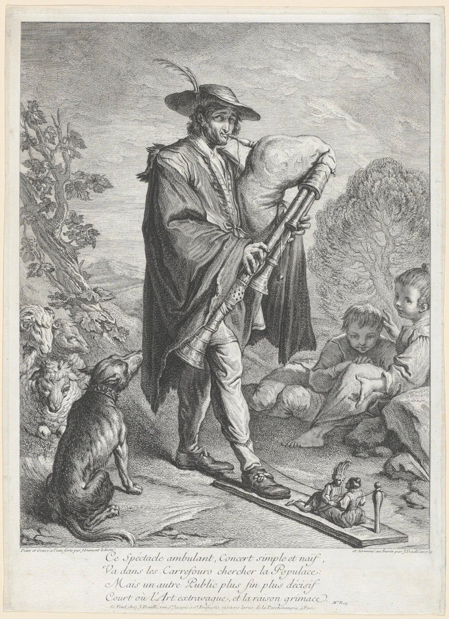 The Bagpipe Player, detail