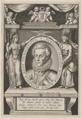 Henry Frederick, Prince of Wales, by Cornelis Boel, ink, 1598
