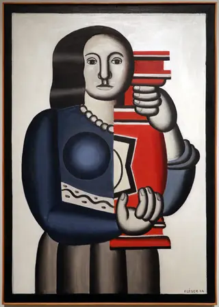 Kvinde med vase, by Fernand Léger, oil, 1924