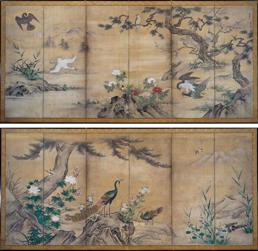 Birds and Flowers, detail