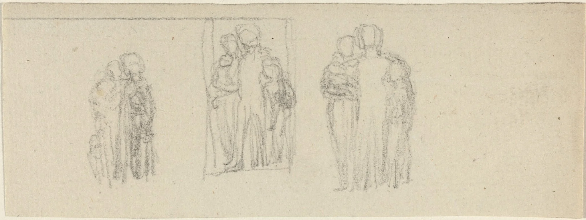 Three Groups of Figures (Parents and Children?), detail